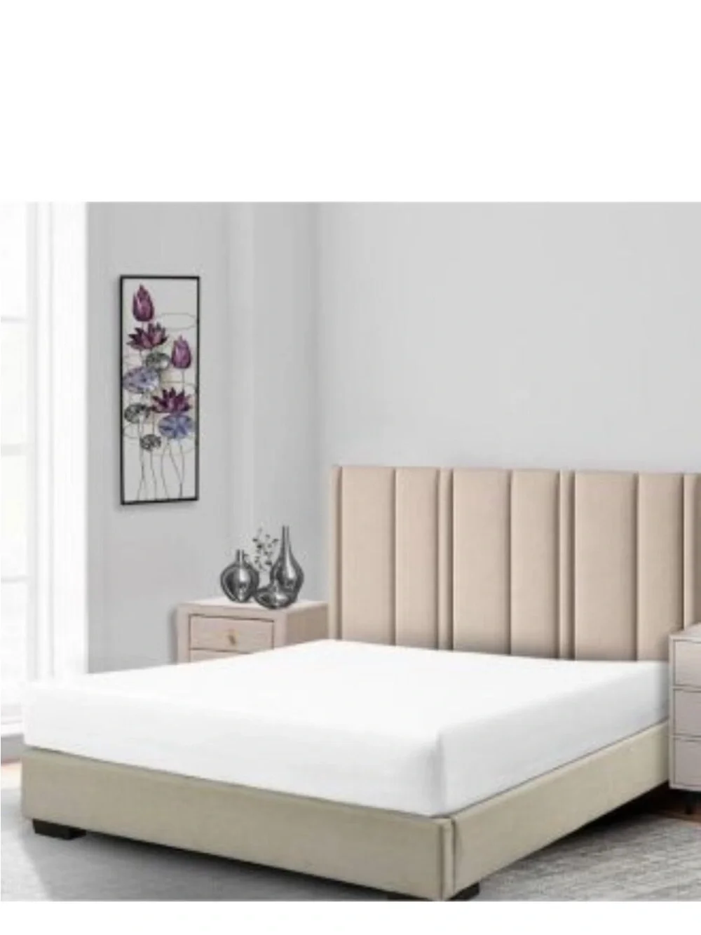 Egyptian Linens Low Profile Fitted Sheet (7-10 Inches) 100% Cotton, King